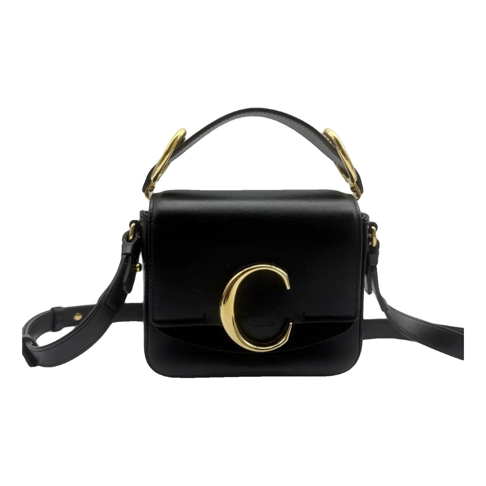 C leather crossbody bag