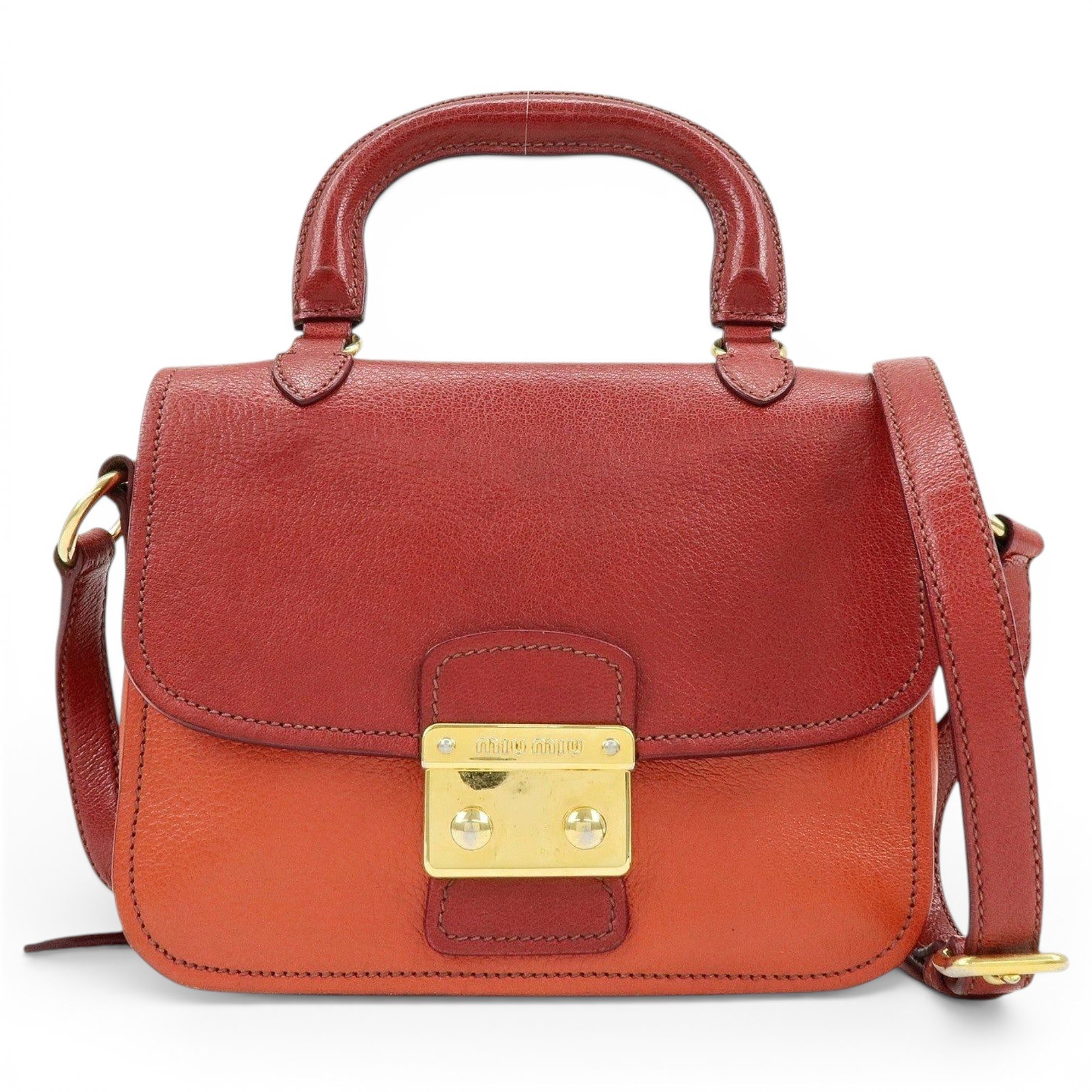 Madras leather handbag