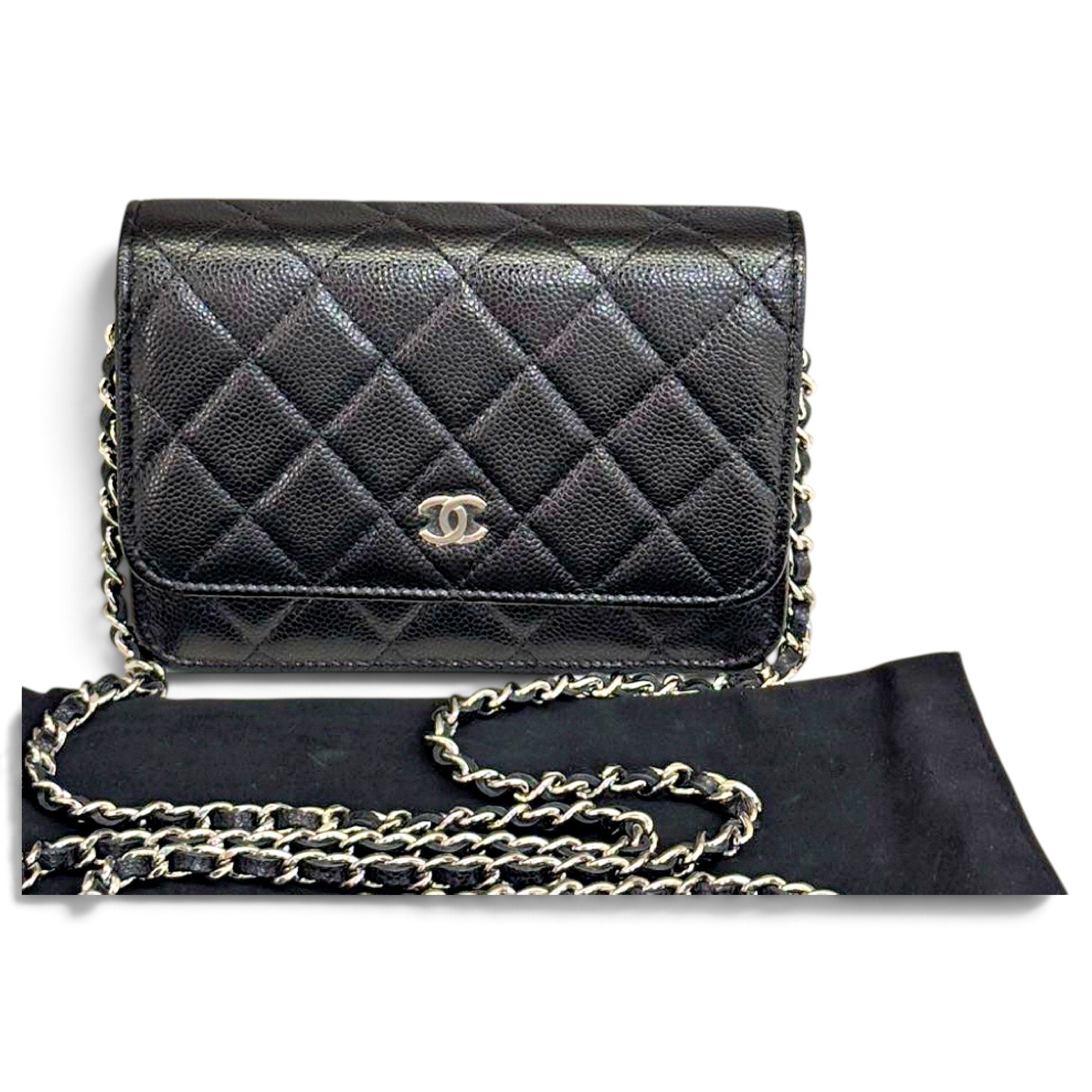 Wallet On Chain leather crossbody bag