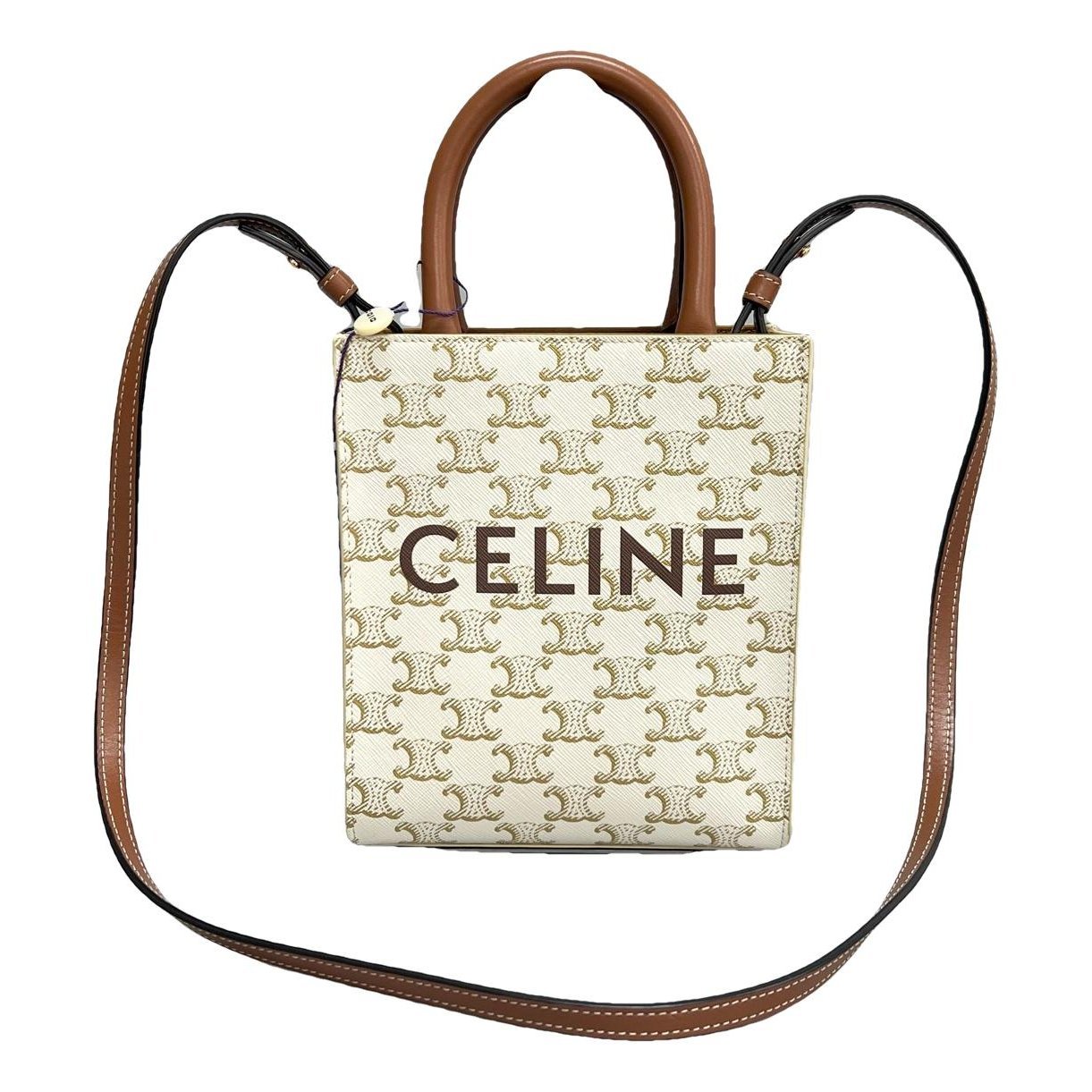 Cabas Vertical leather handbag