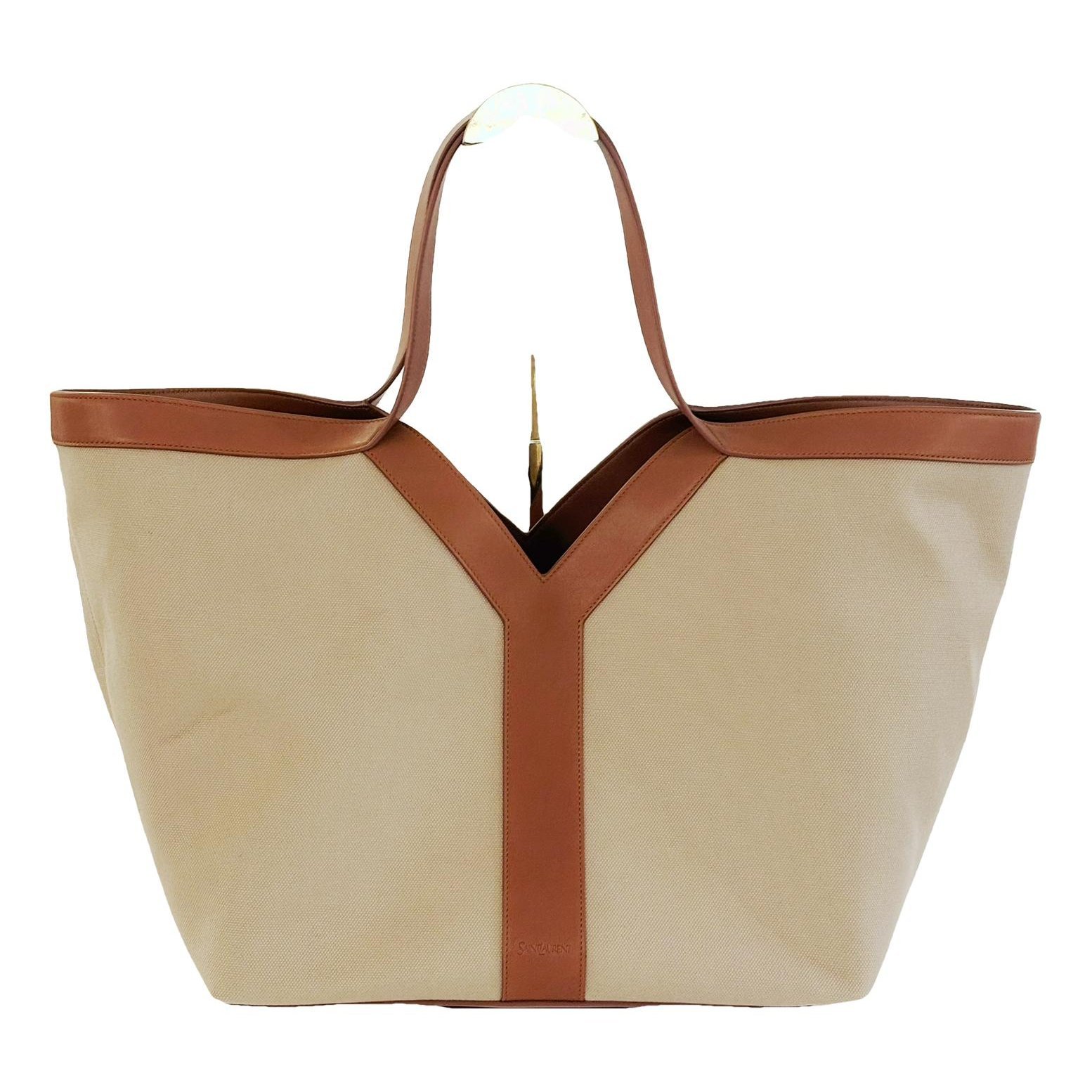 Y leather tote