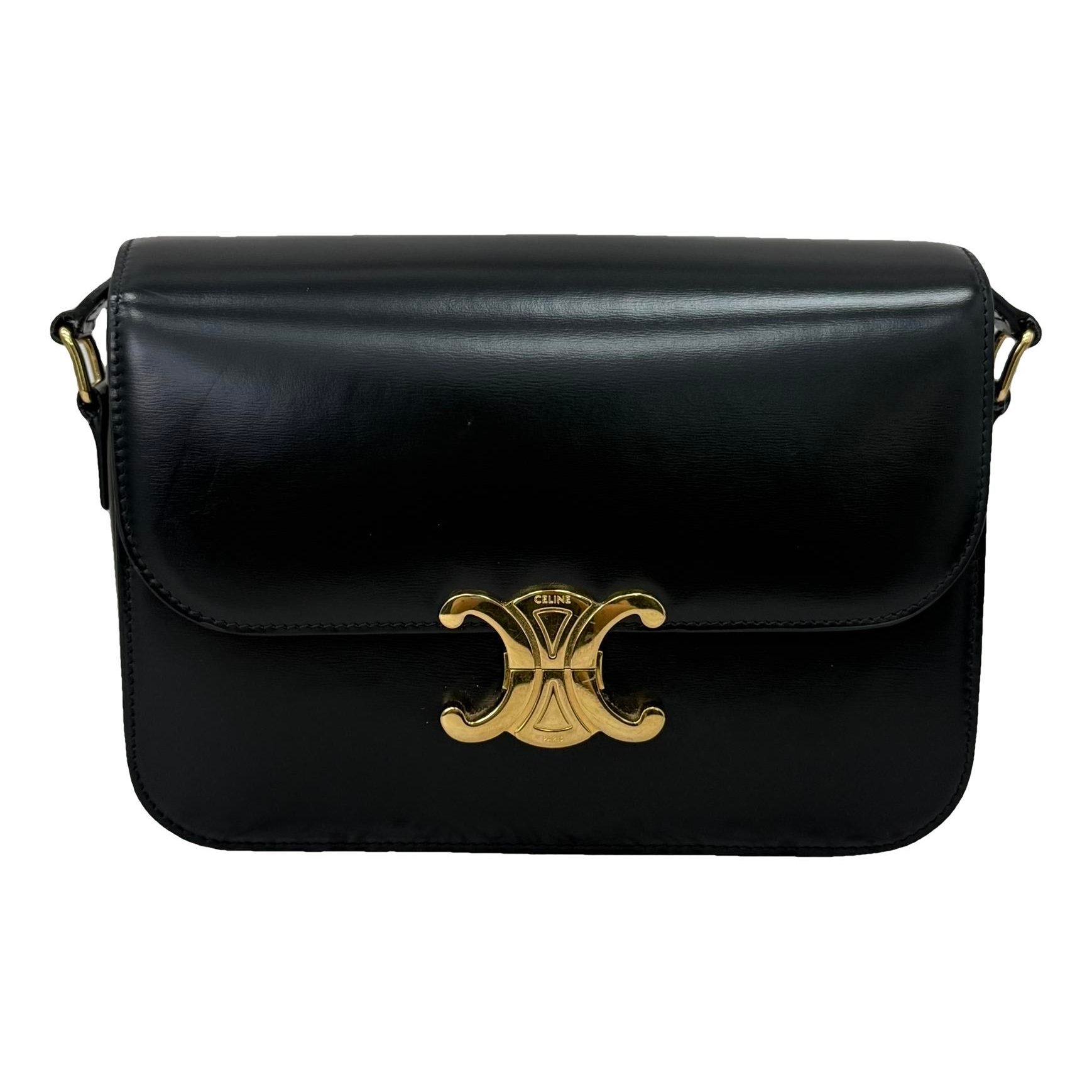 Triomphe leather handbag