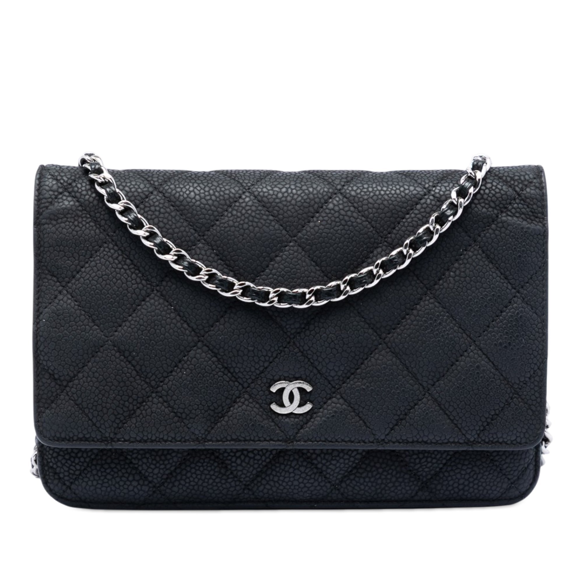 Wallet On Chain leather handbag