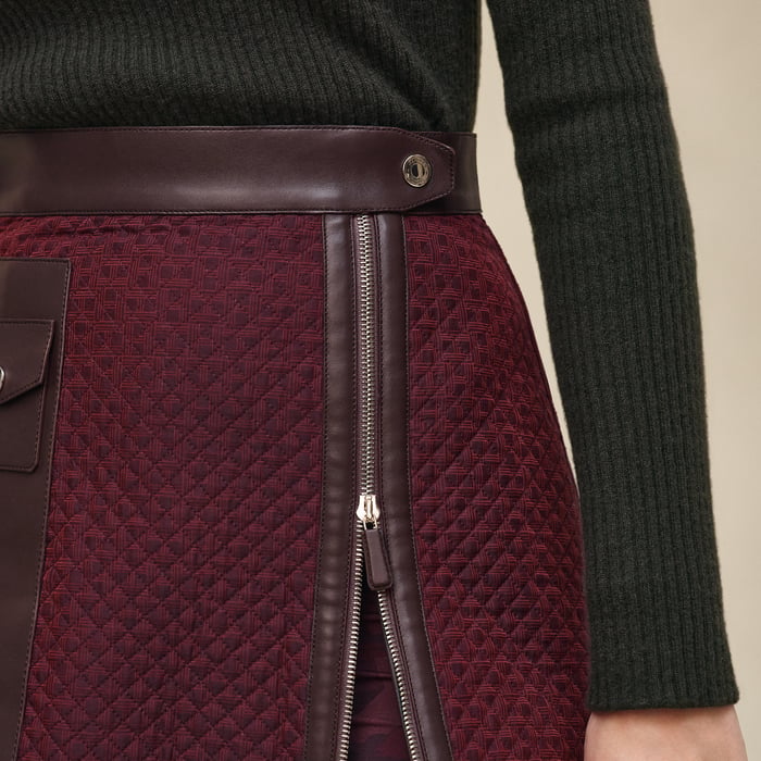 Rouge Carmin Quilted Skirt