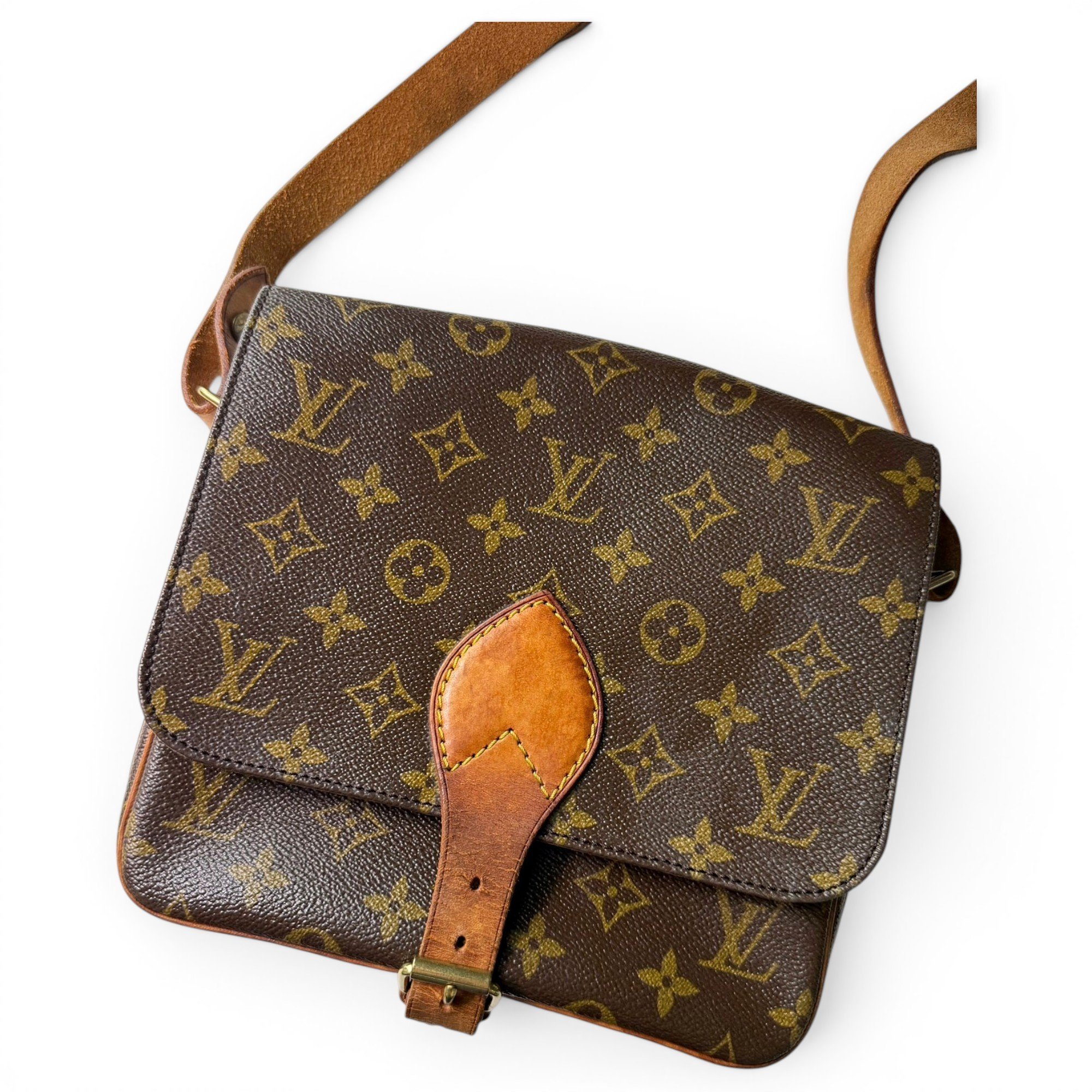 Cartouchière leather crossbody bag
