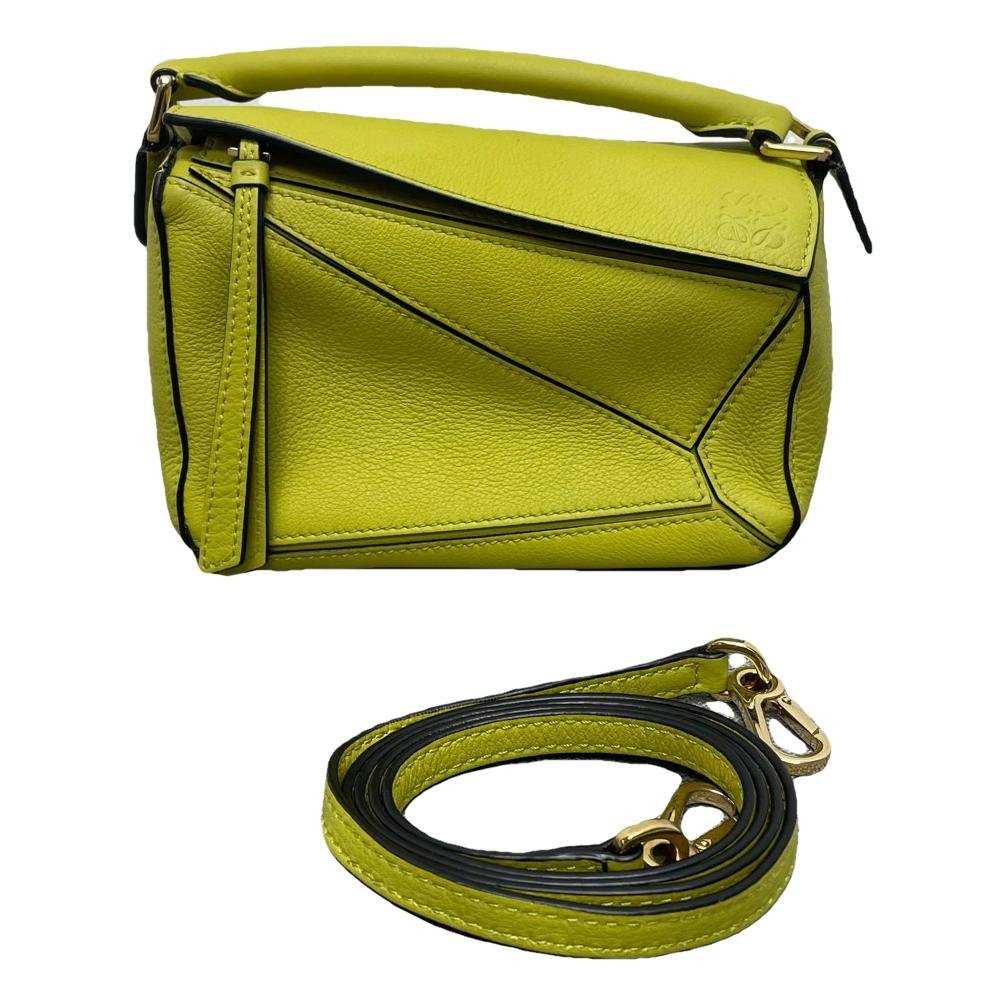 Puzzle leather handbag