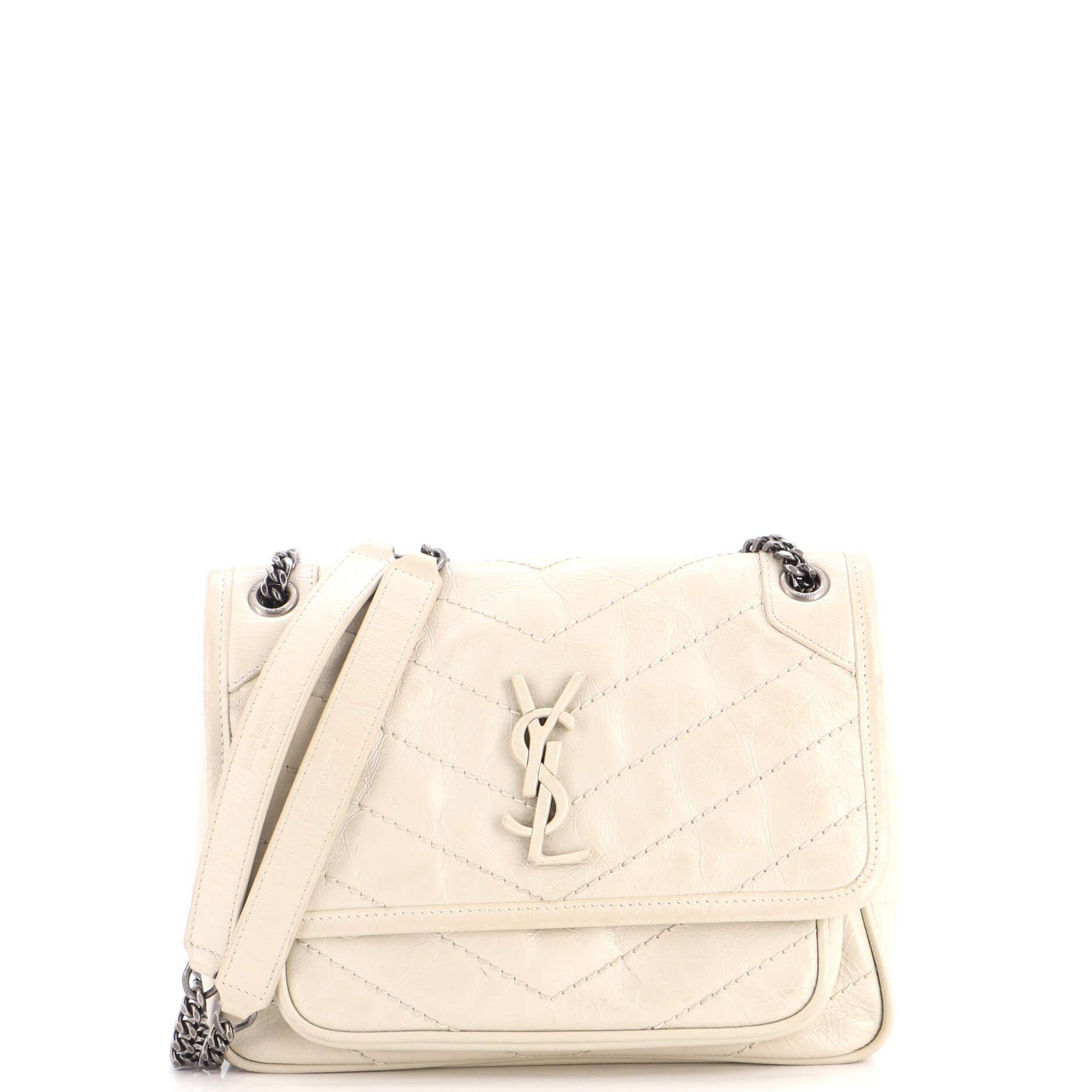 Niki Chain Flap Bag Matelasse Chevron Leather Baby