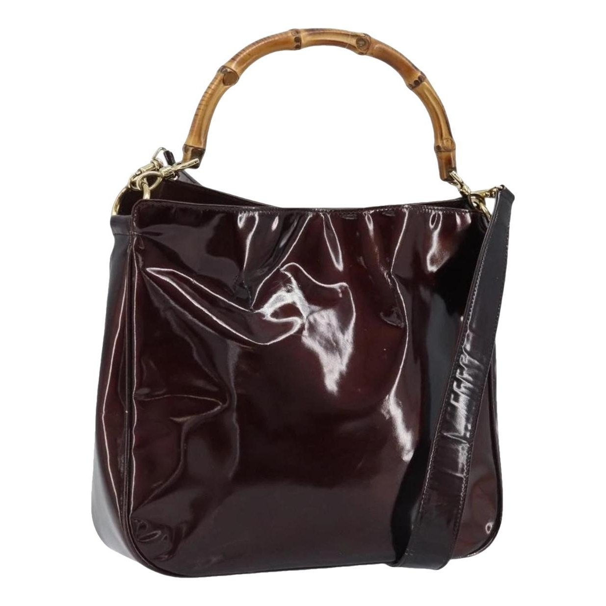 Patent leather handbag