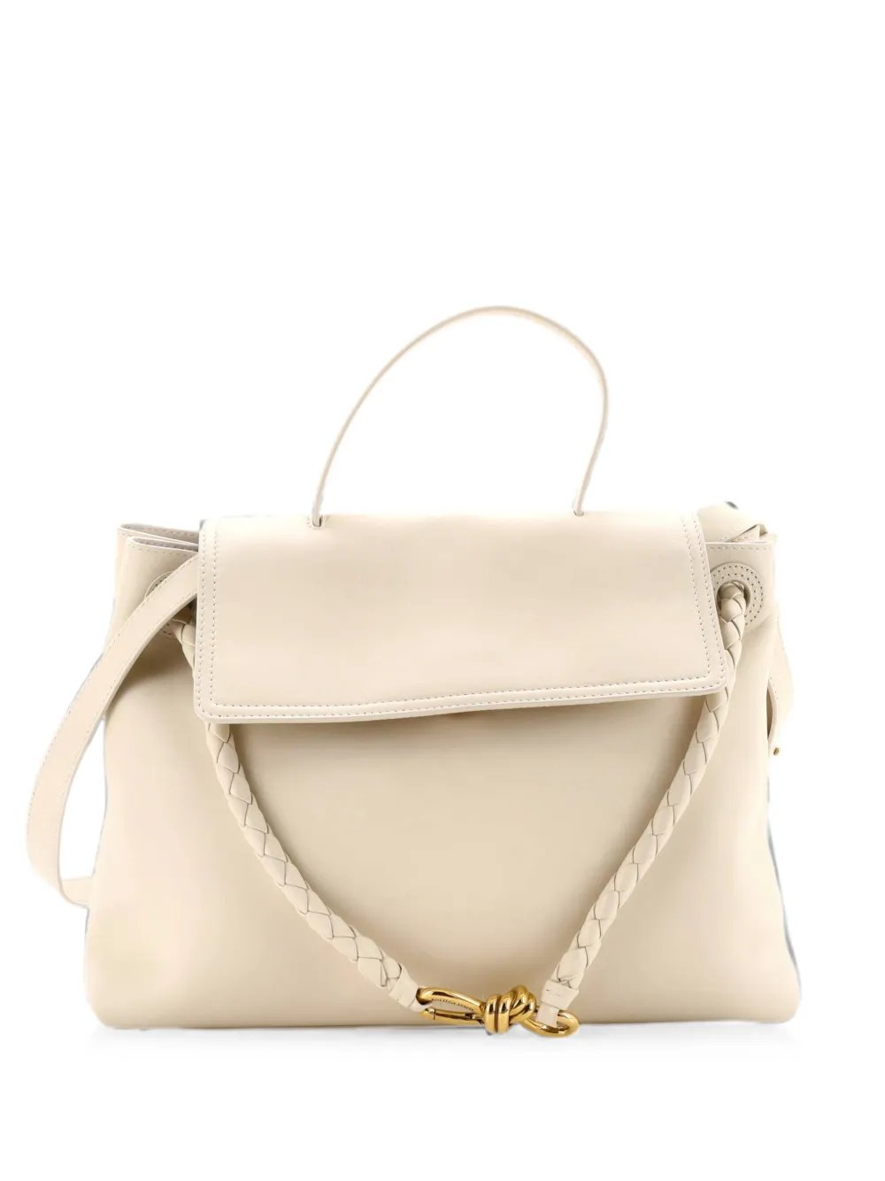 Ciao Ciao Top Handle Bag Leather with Intrecciato Detail Medium satchel