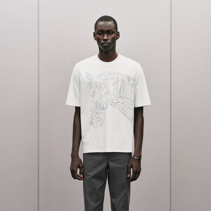 Blanc "Quadrige" Embroidered T-shirt
