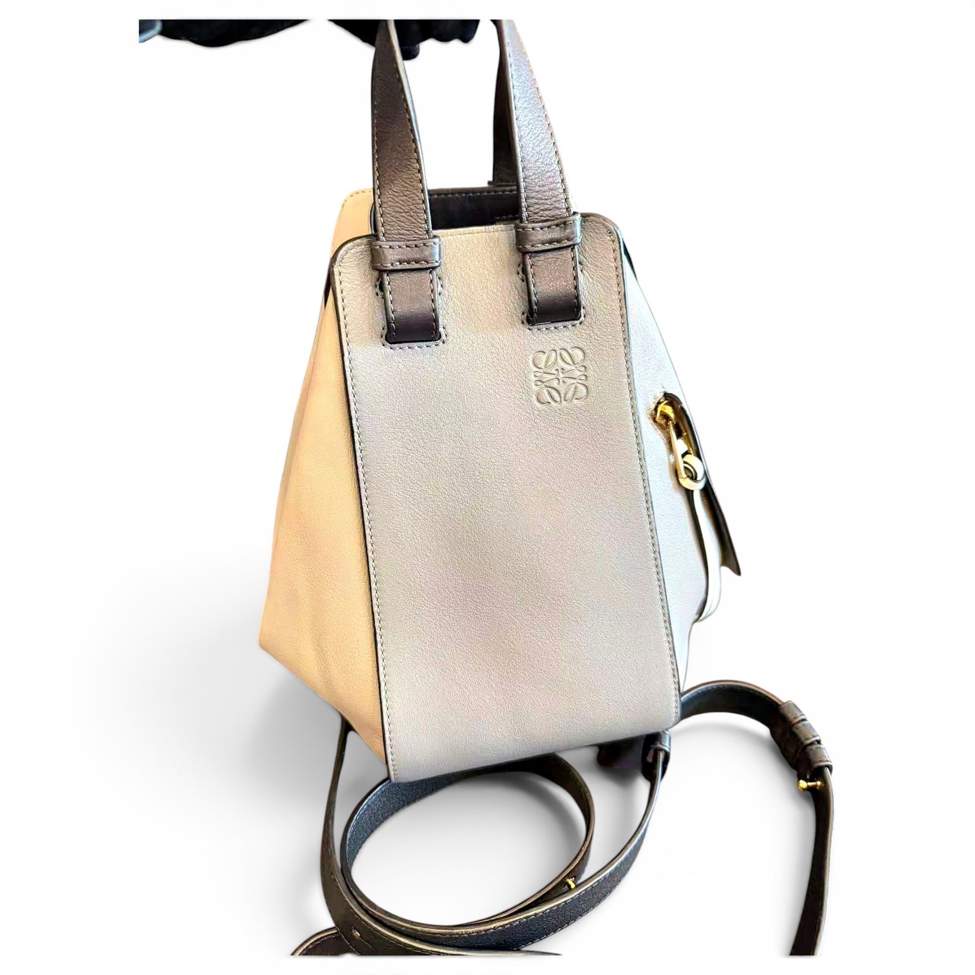Hammock leather handbag