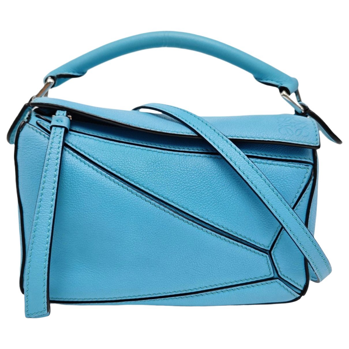 Puzzle leather handbag