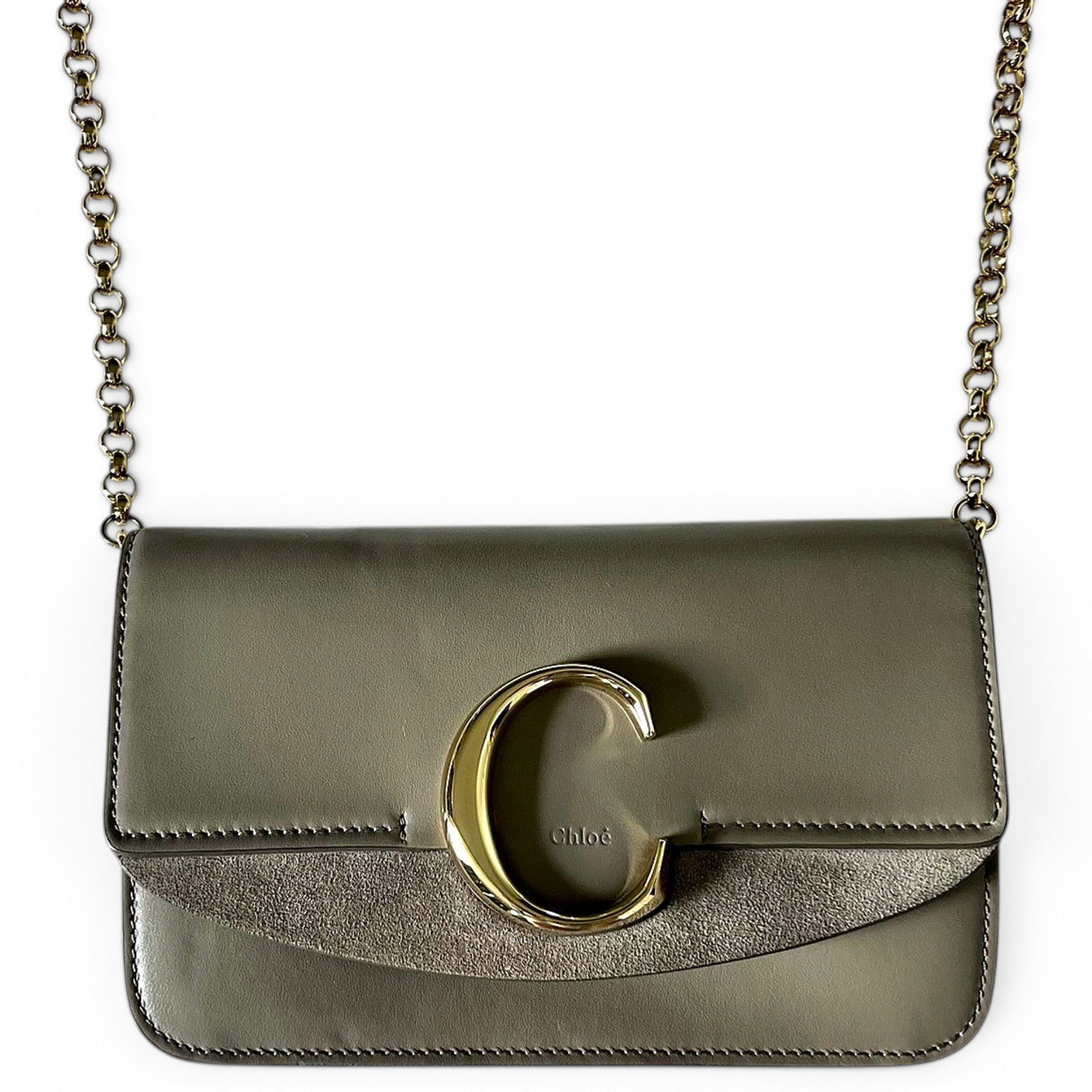 C leather crossbody bag