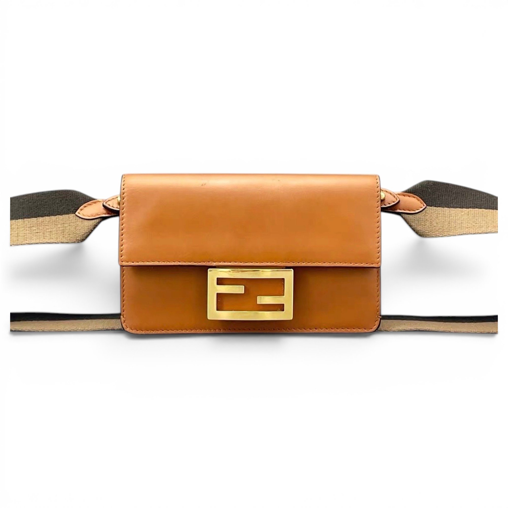 Flat Baguette leather handbag