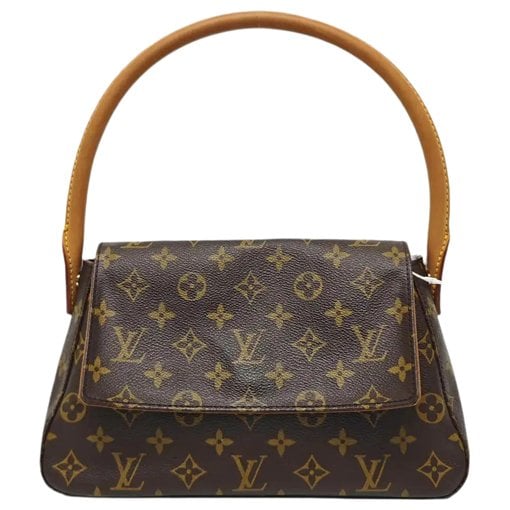 Looping leather handbag