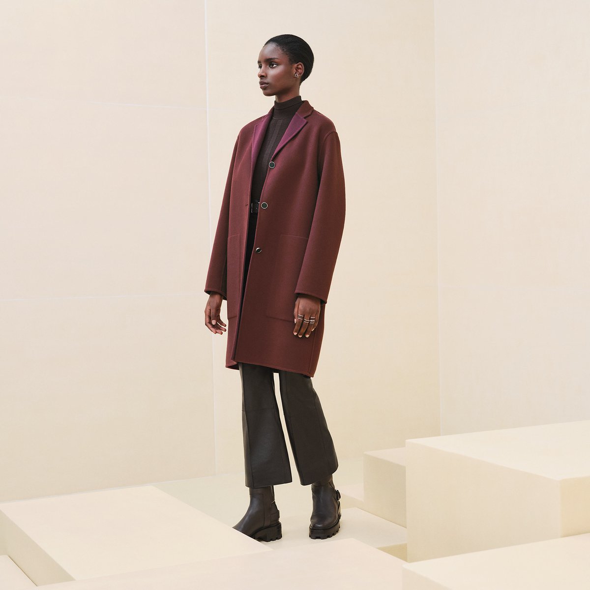Supple cashmere coat