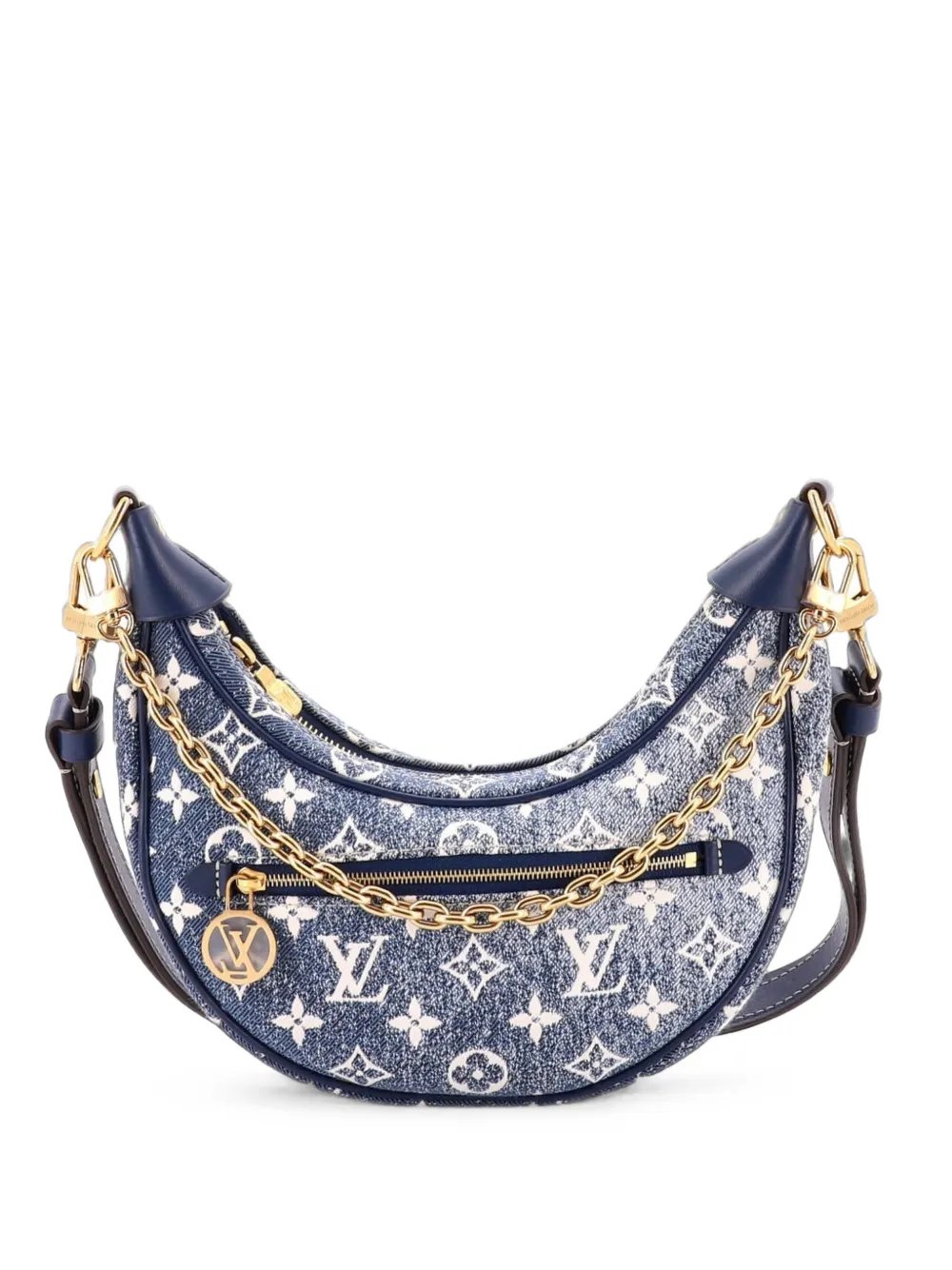 Loop Handbag Monogram Jacquard Denim hobo bag