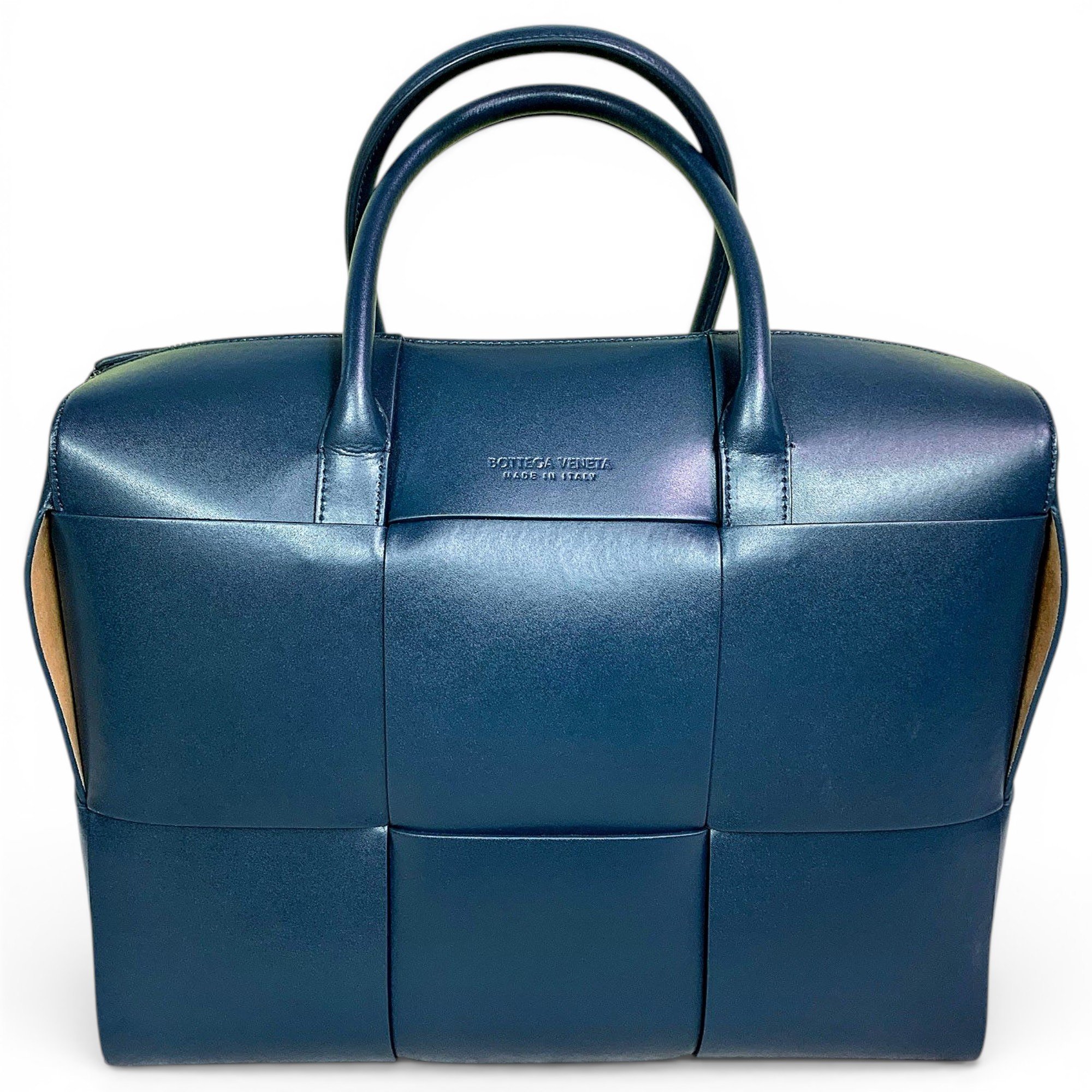 Cassette leather handbag
