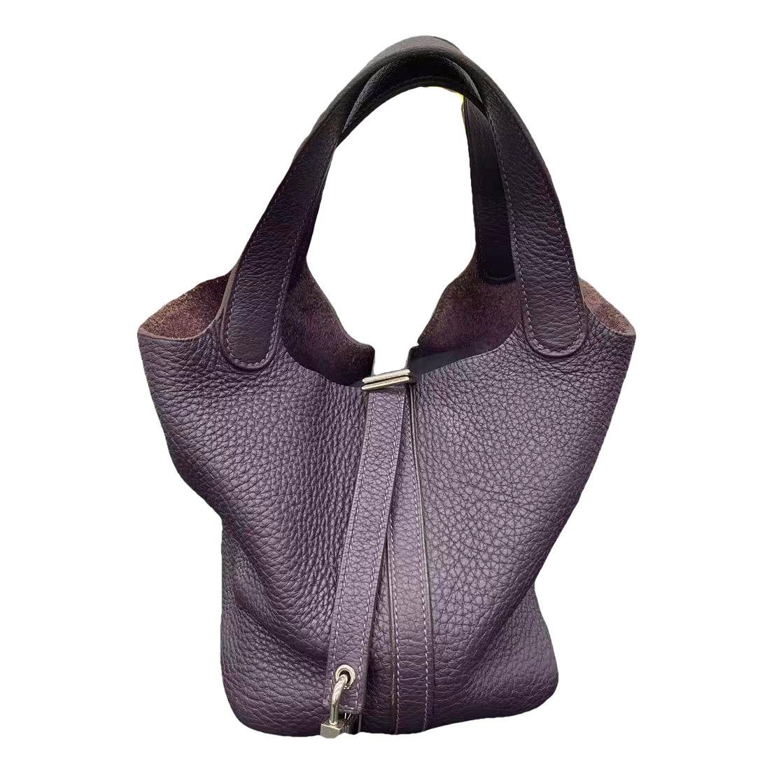 Picotin leather tote