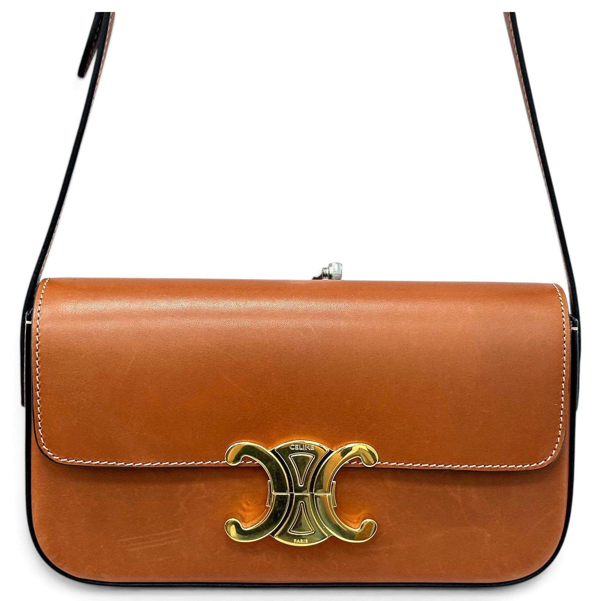 Triomphe Long leather handbag