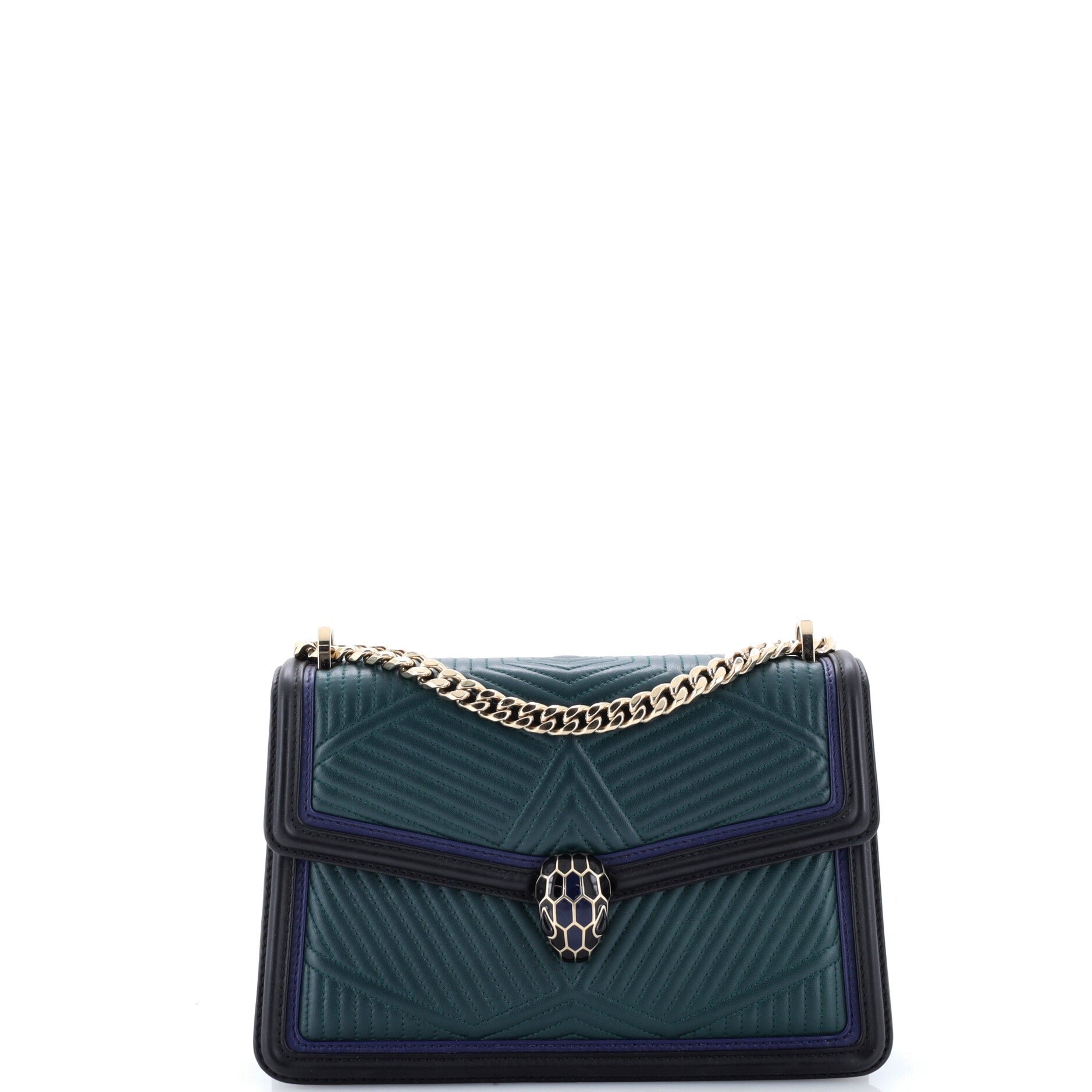Serpenti Forever Shoulder Bag Quilted Leather Small