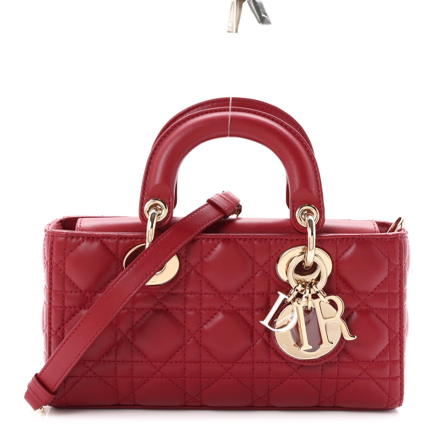 Dior Christian Dior Lambskin Cannage Small Lady D-Joy Bordeaux