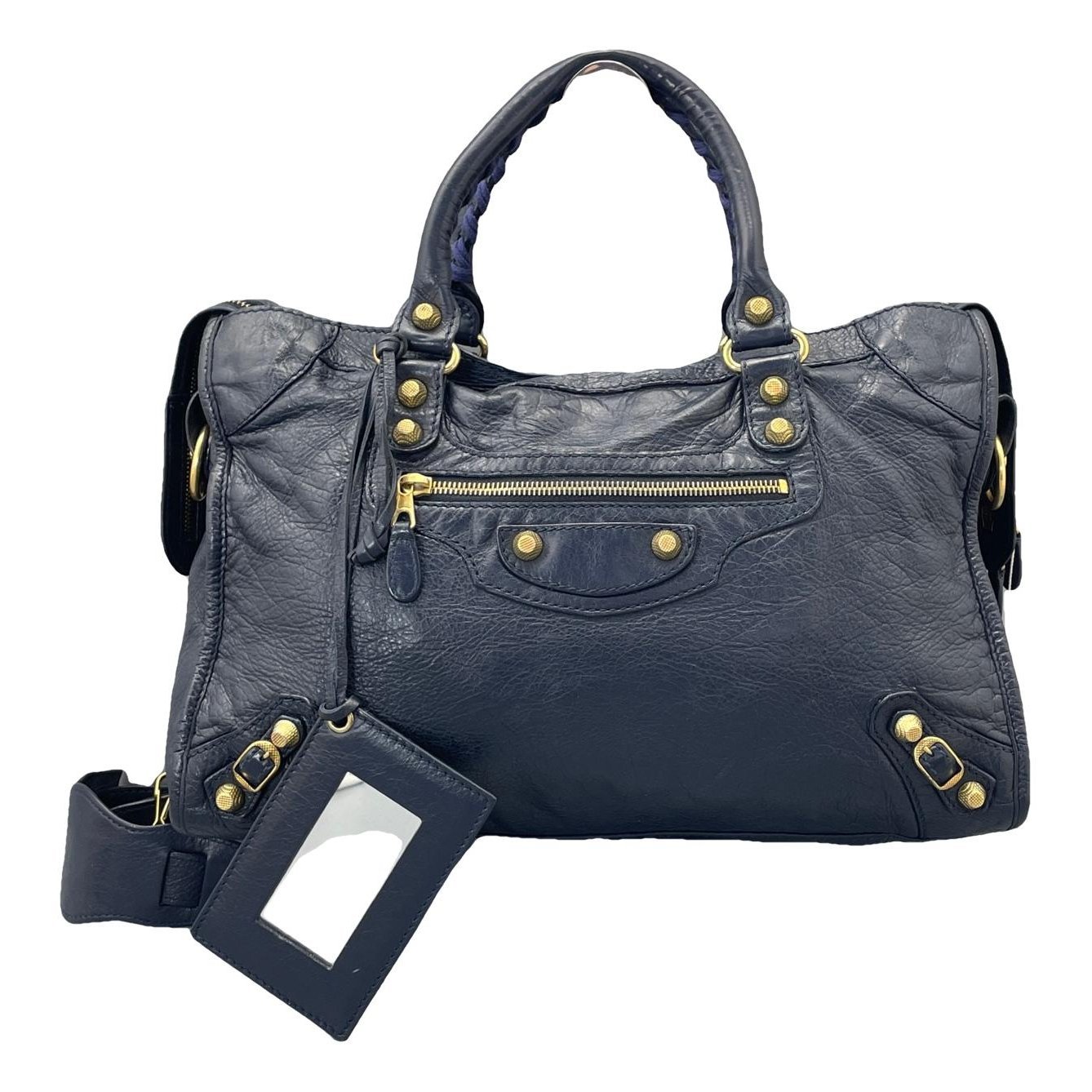 City leather handbag