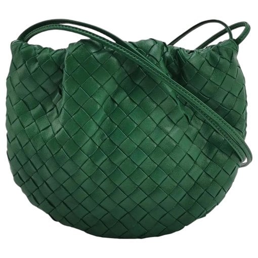 Bulb leather crossbody bag