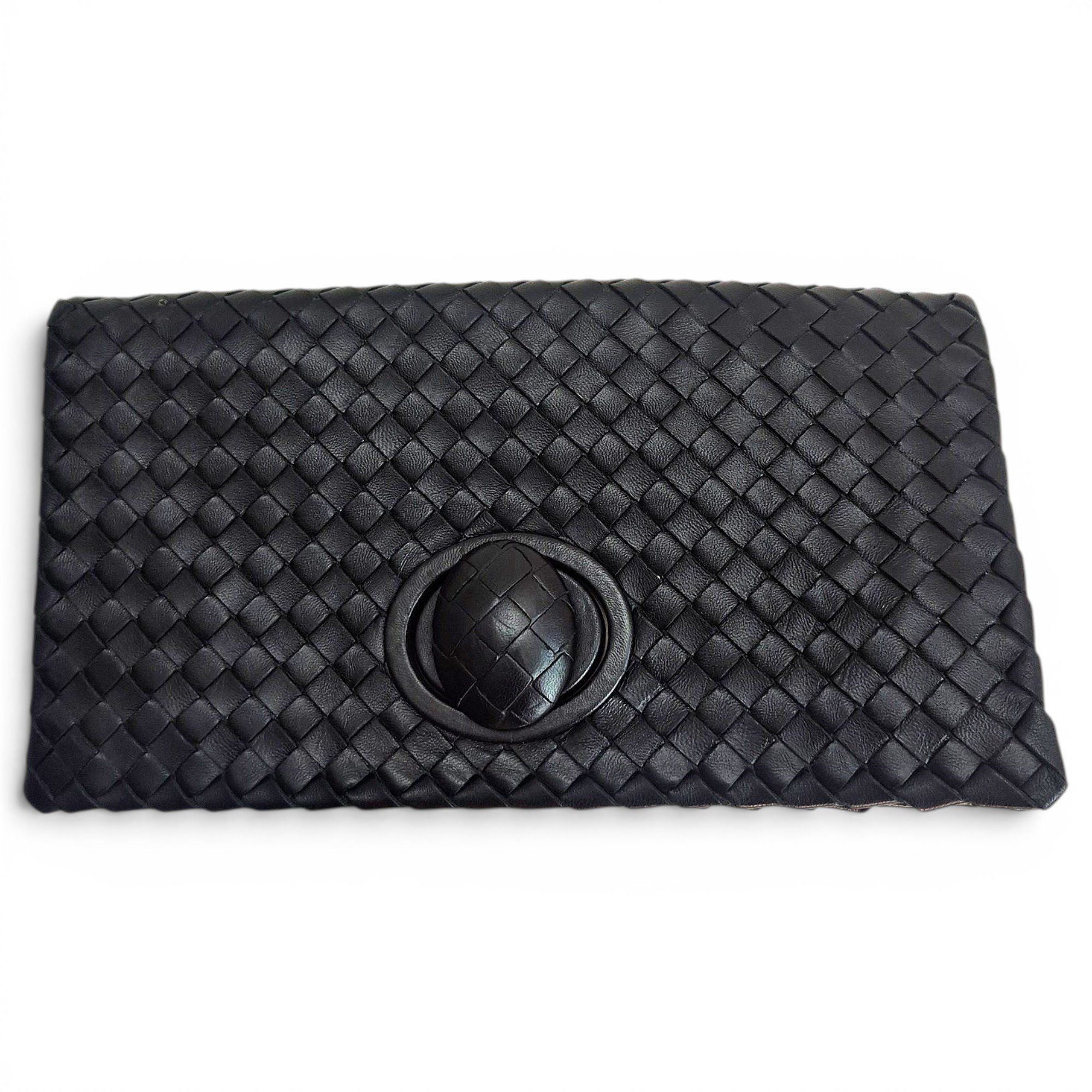 Leather clutch bag