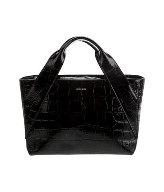 Anine Bing Bing Embossed Leather Top Handle Bag