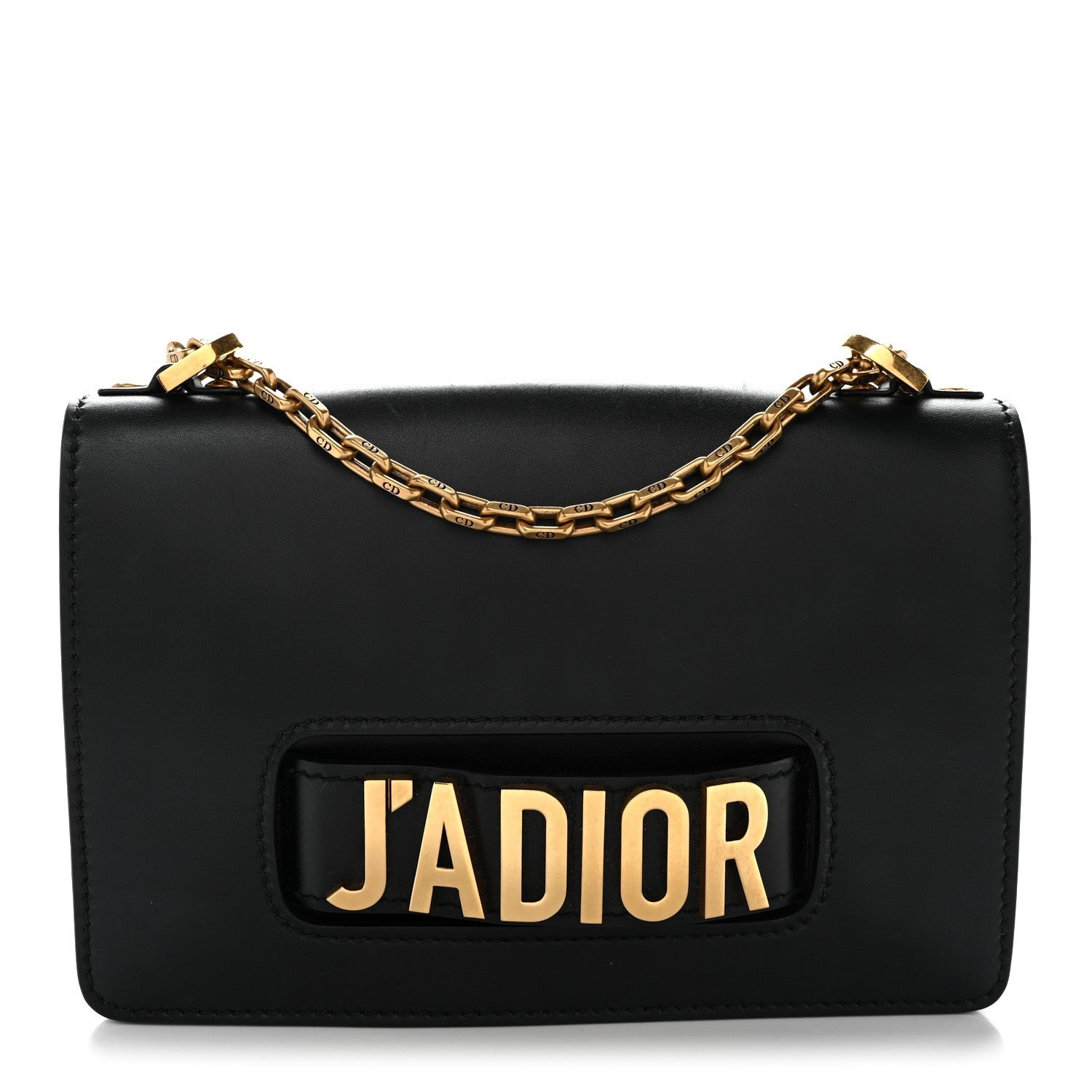 Dior Christian Dior Calfskin J'Adior Chain Flap Bag Black
