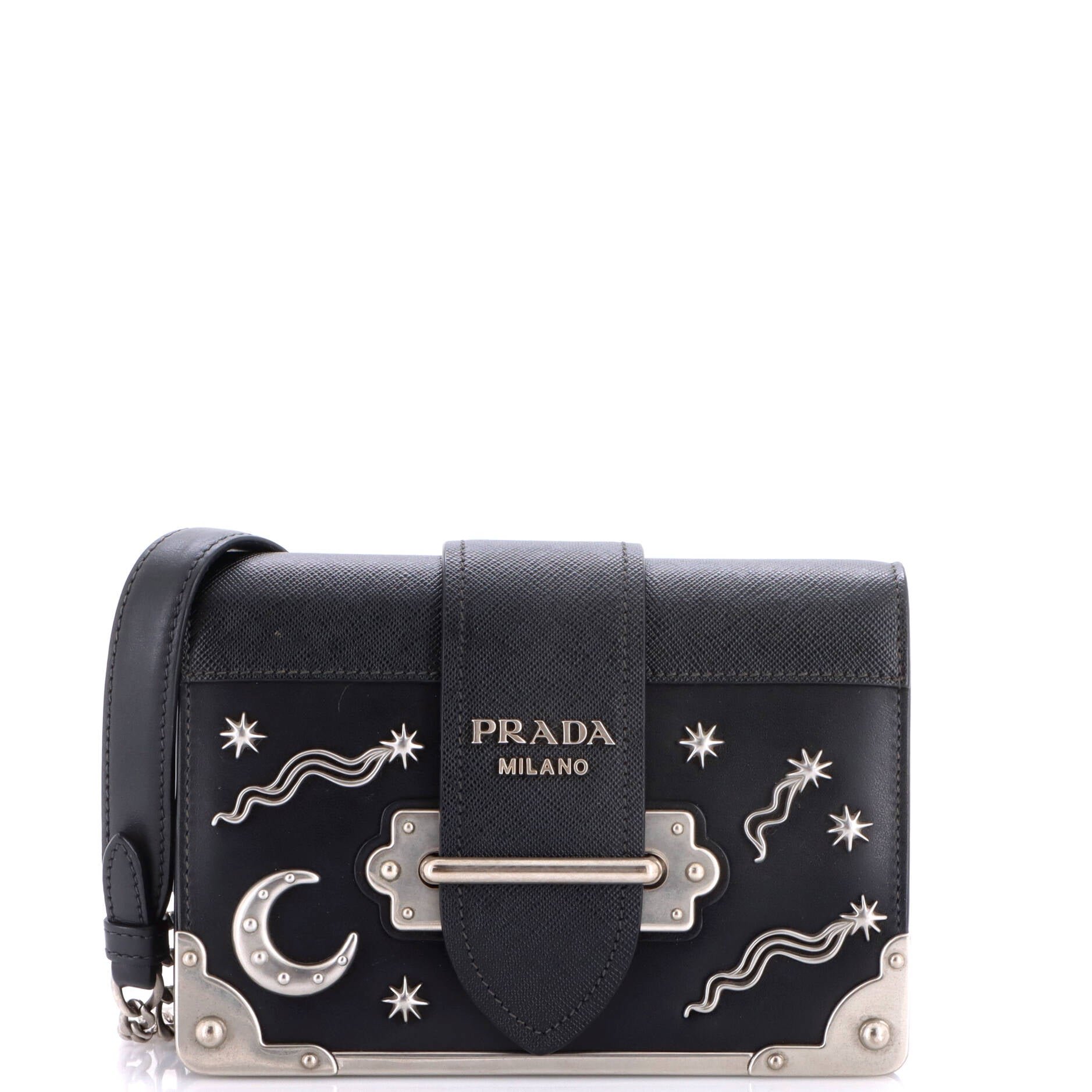 Cahier Crossbody Bag Embellished Leather Small