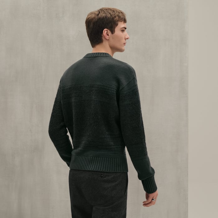 Vert Chrome "Bouclette Ombree" Crewneck Sweater