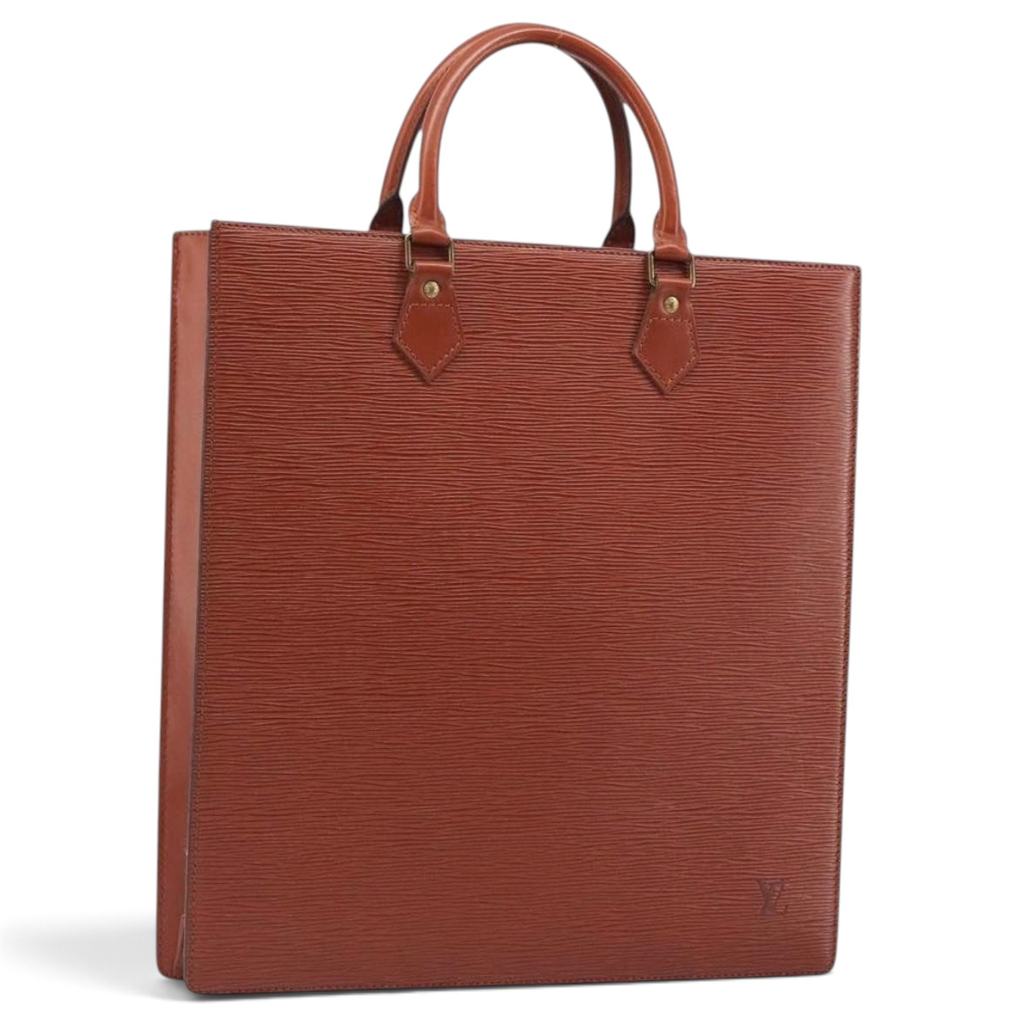 Plat leather tote