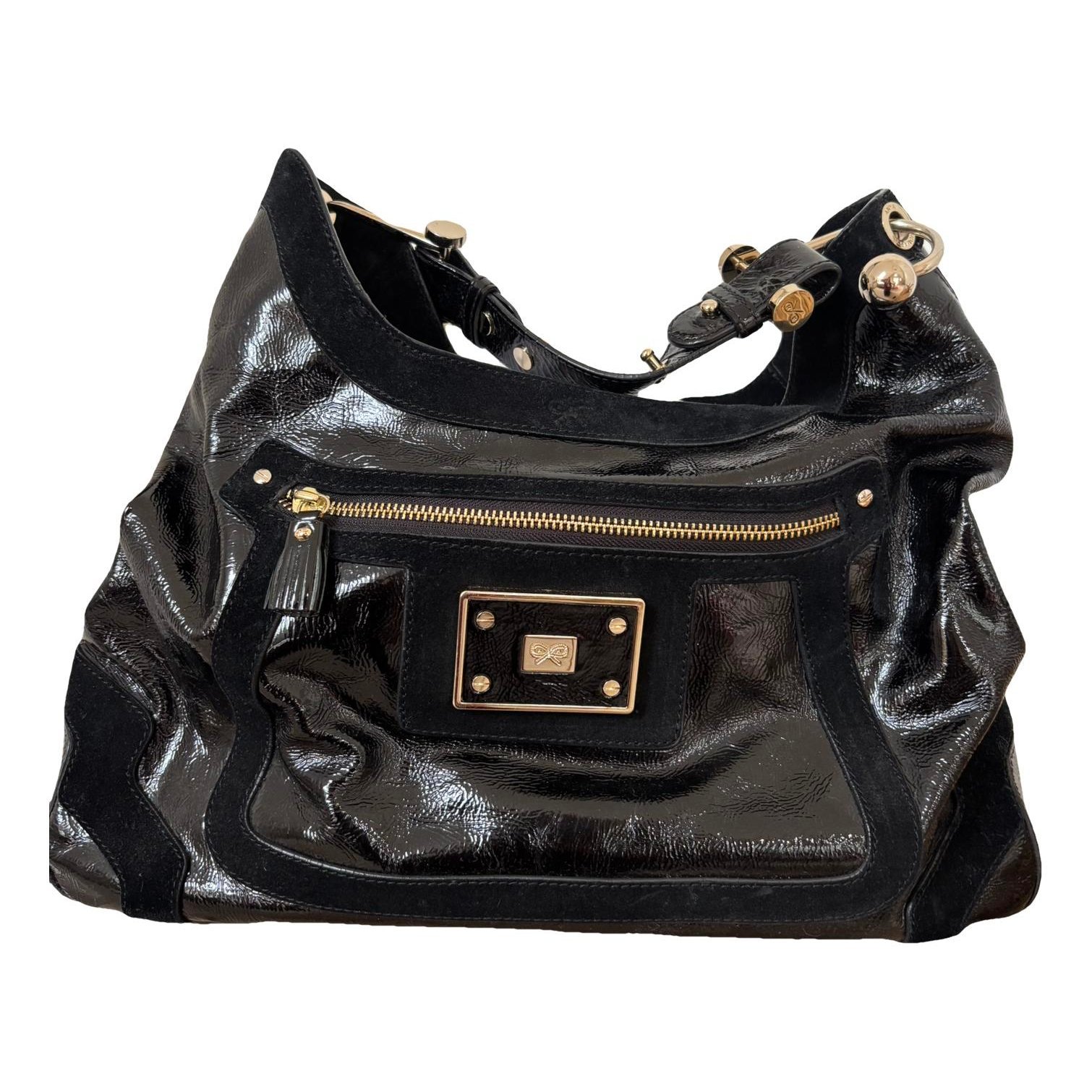 Patent leather handbag