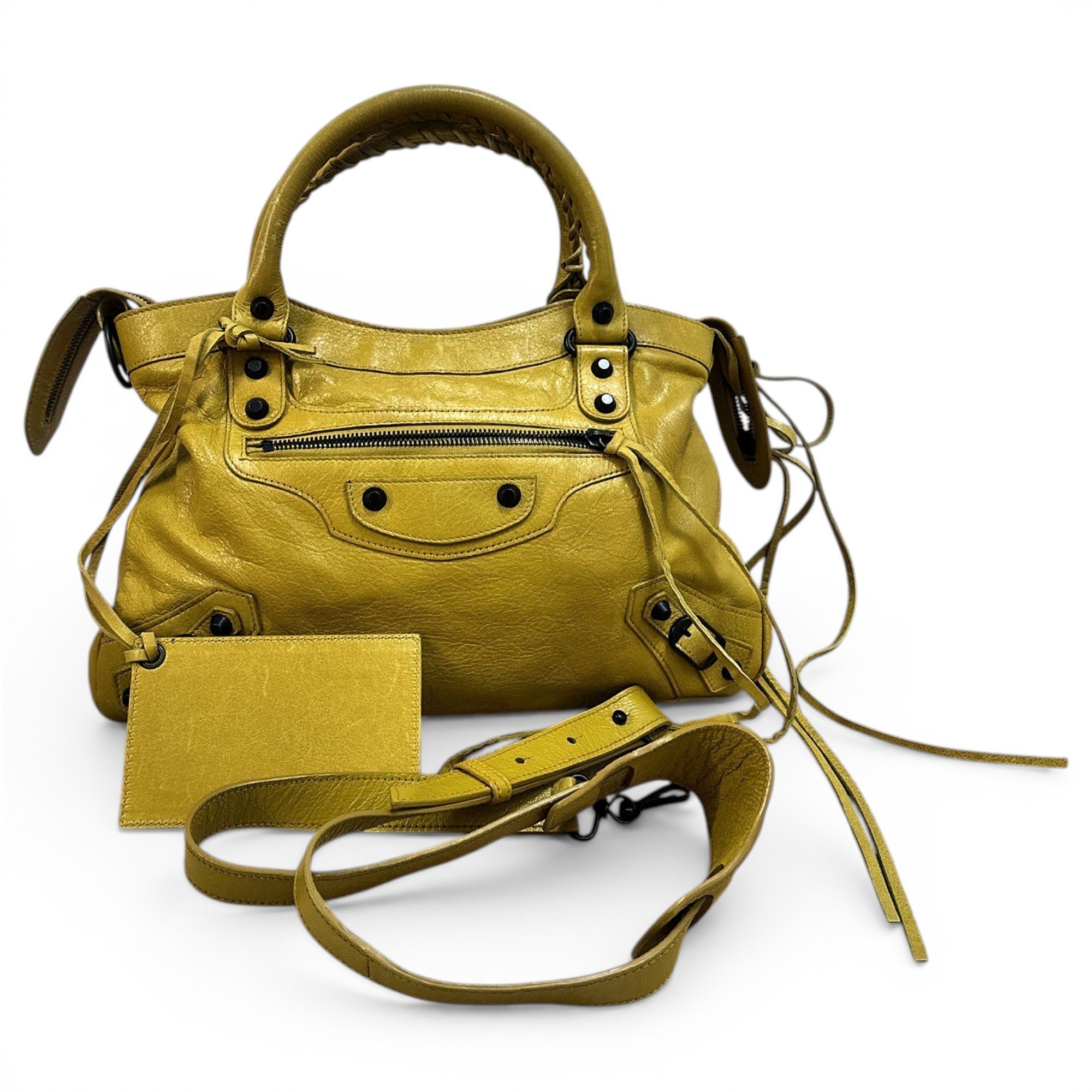 City leather handbag