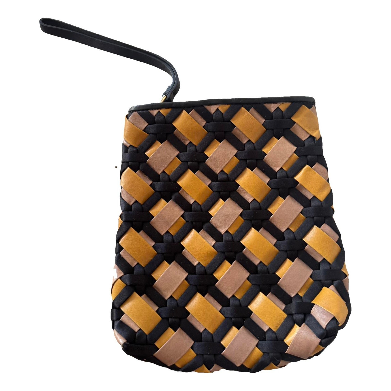 Leather clutch bag
