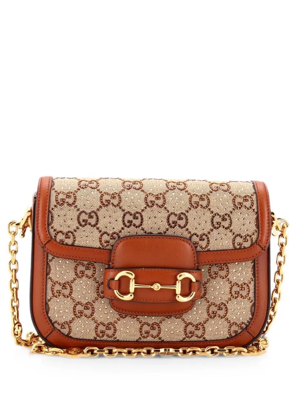 Horsebit 1955 Crystal Embellished GG Canvas Mini shoulder bag