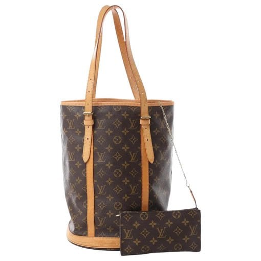 Bucket leather handbag