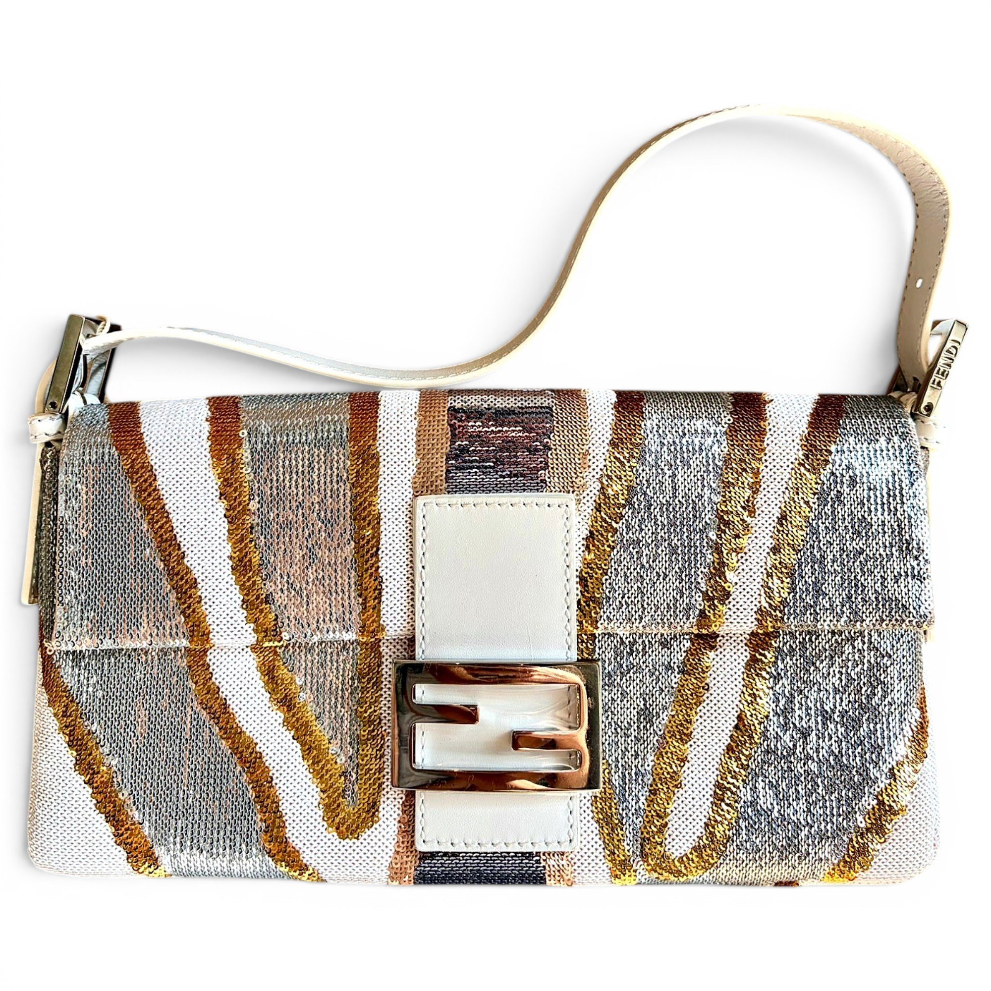 Baguette glitter handbag