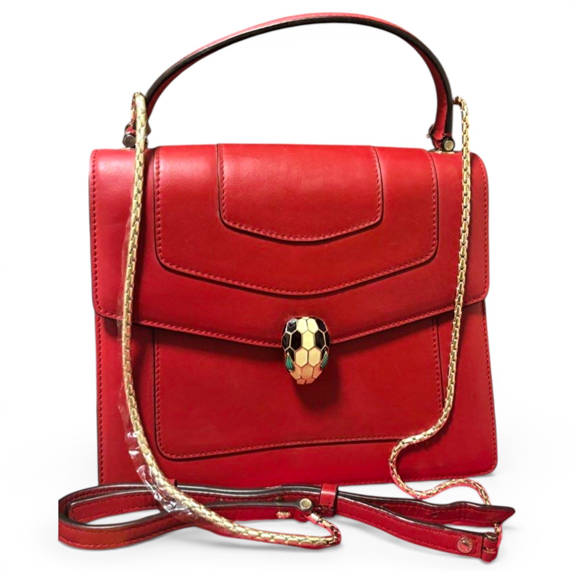 Serpenti leather handbag