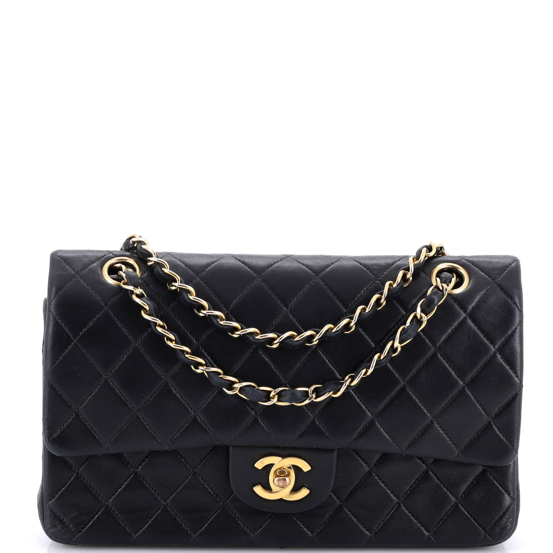 Vintage Classic Double Flap Bag Quilted Lambskin Medium