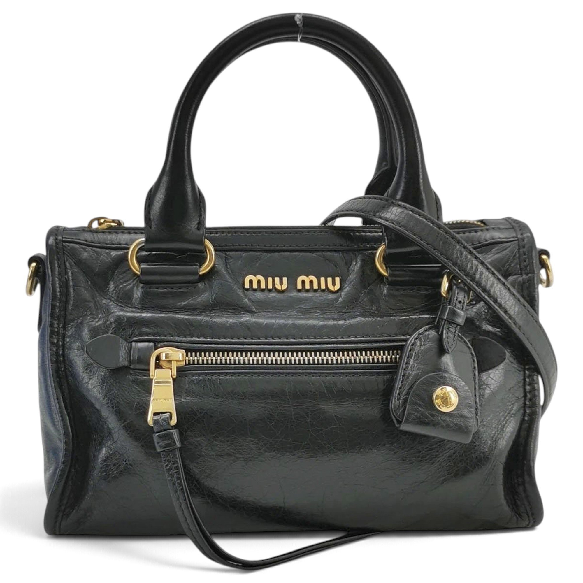 Miu Miu Miu Logo leather handbag
