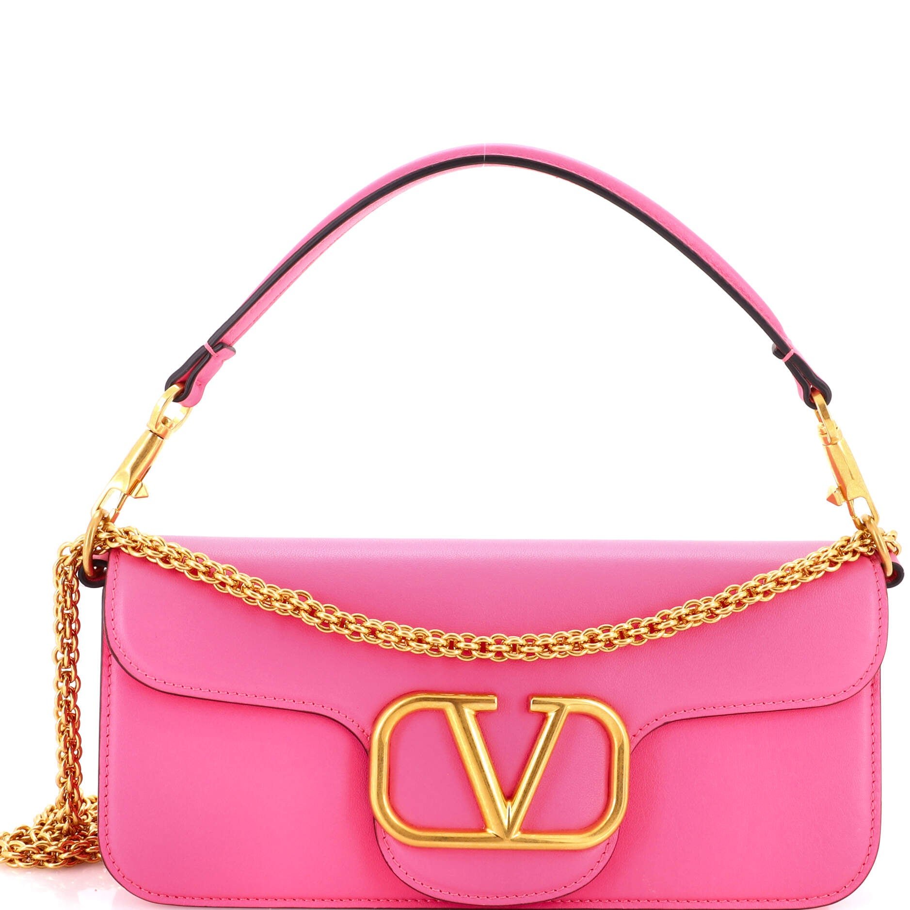 VLogo Loco Flap Shoulder Bag Leather Medium