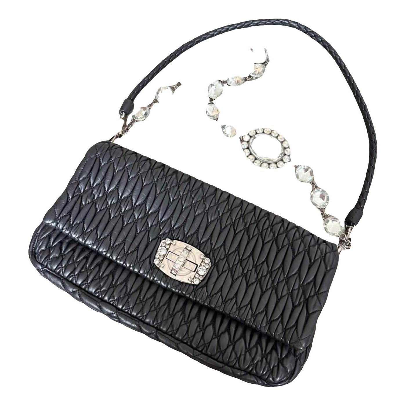 Miu Miu Miu Crystal leather handbag