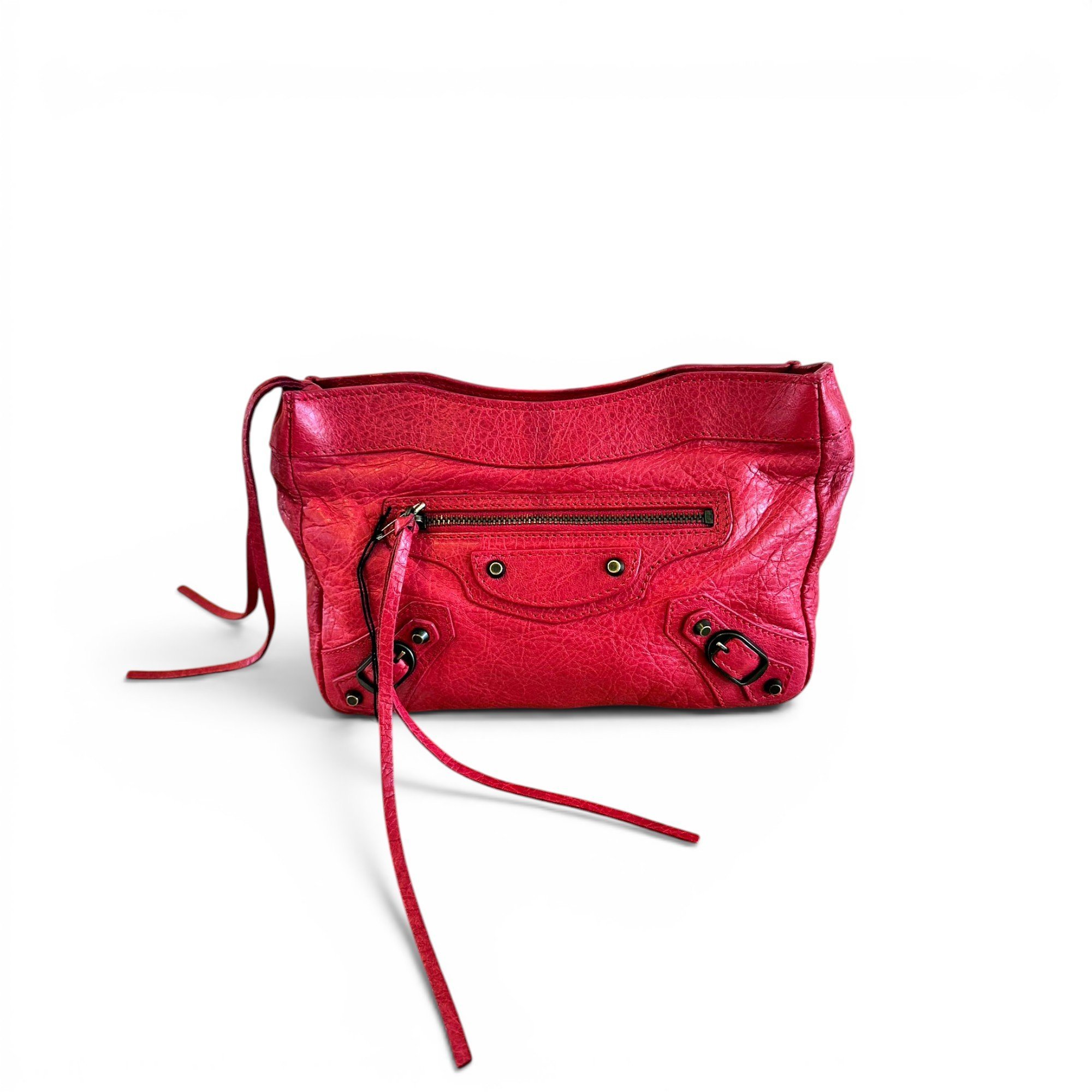 Leather clutch bag