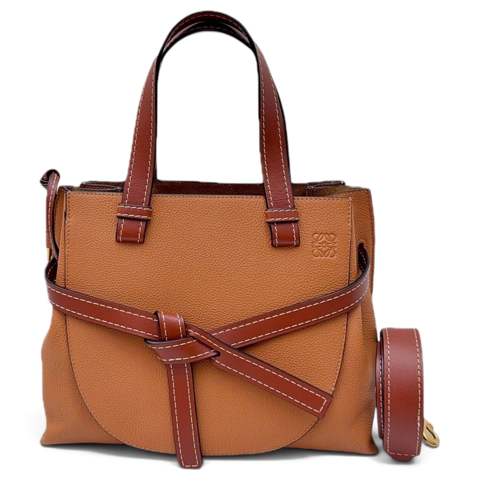 Gate Top Handle leather handbag