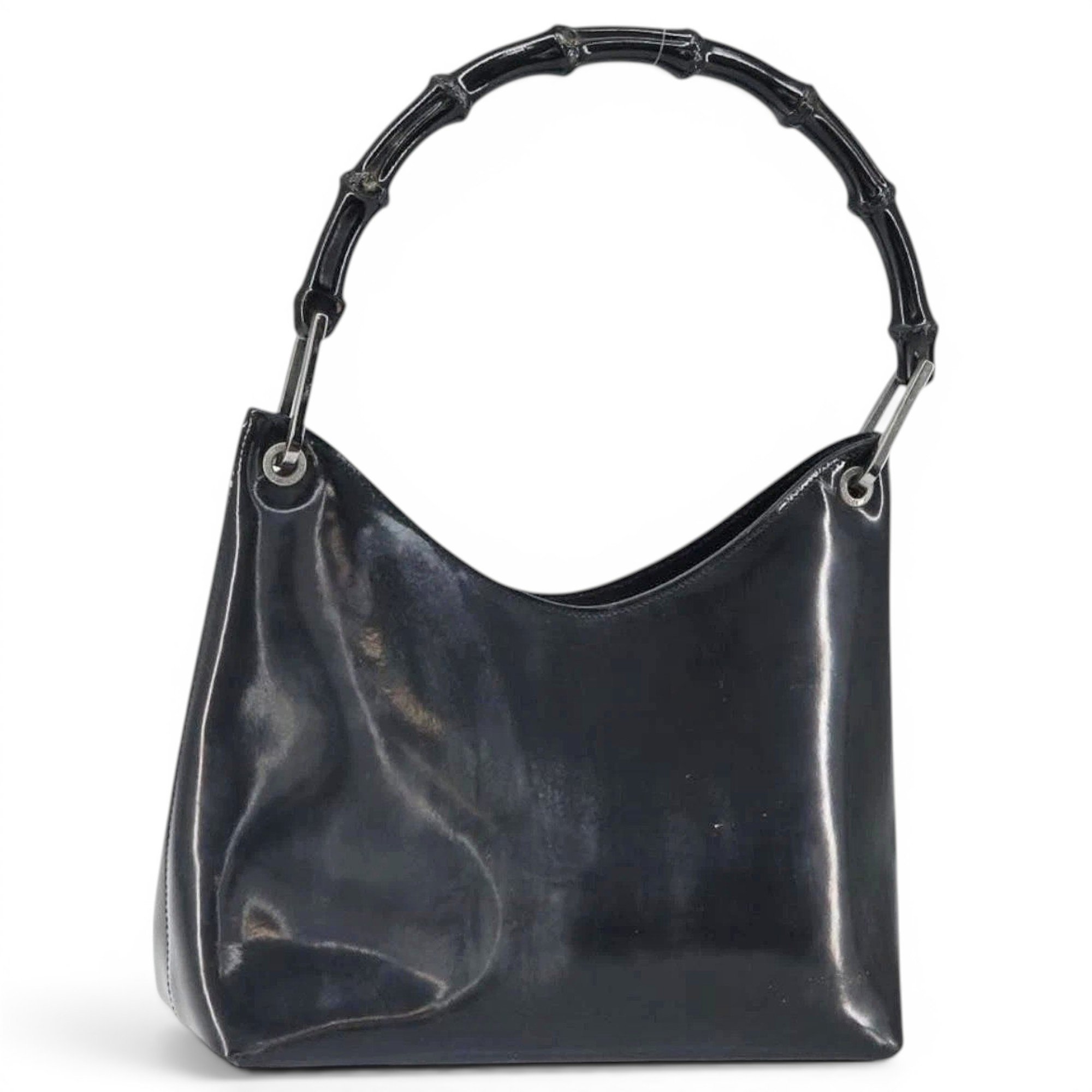 Patent leather handbag
