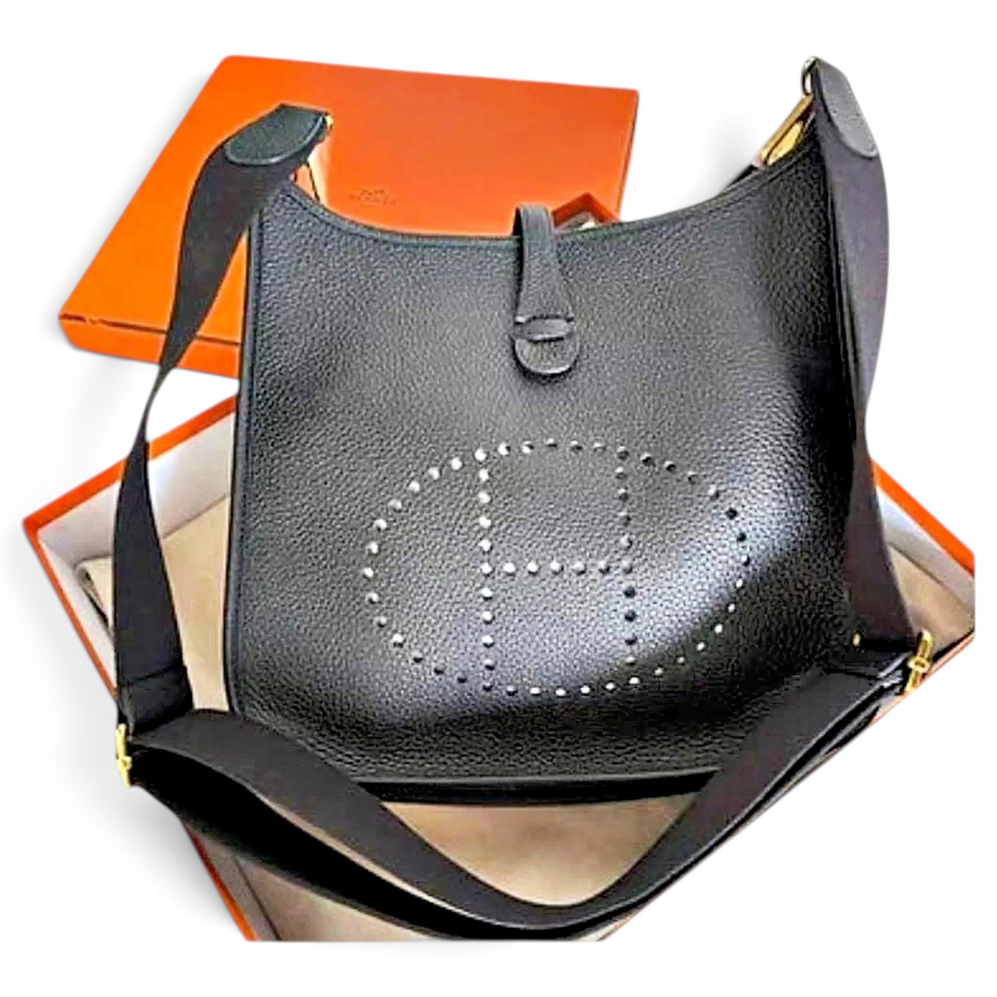 Hermes Evelyne Handbag Black
