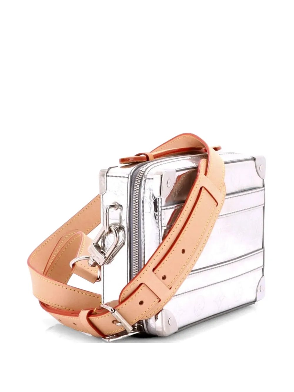 Handle Soft Trunk Bag Monogram Mirror Coated Canvas satchel